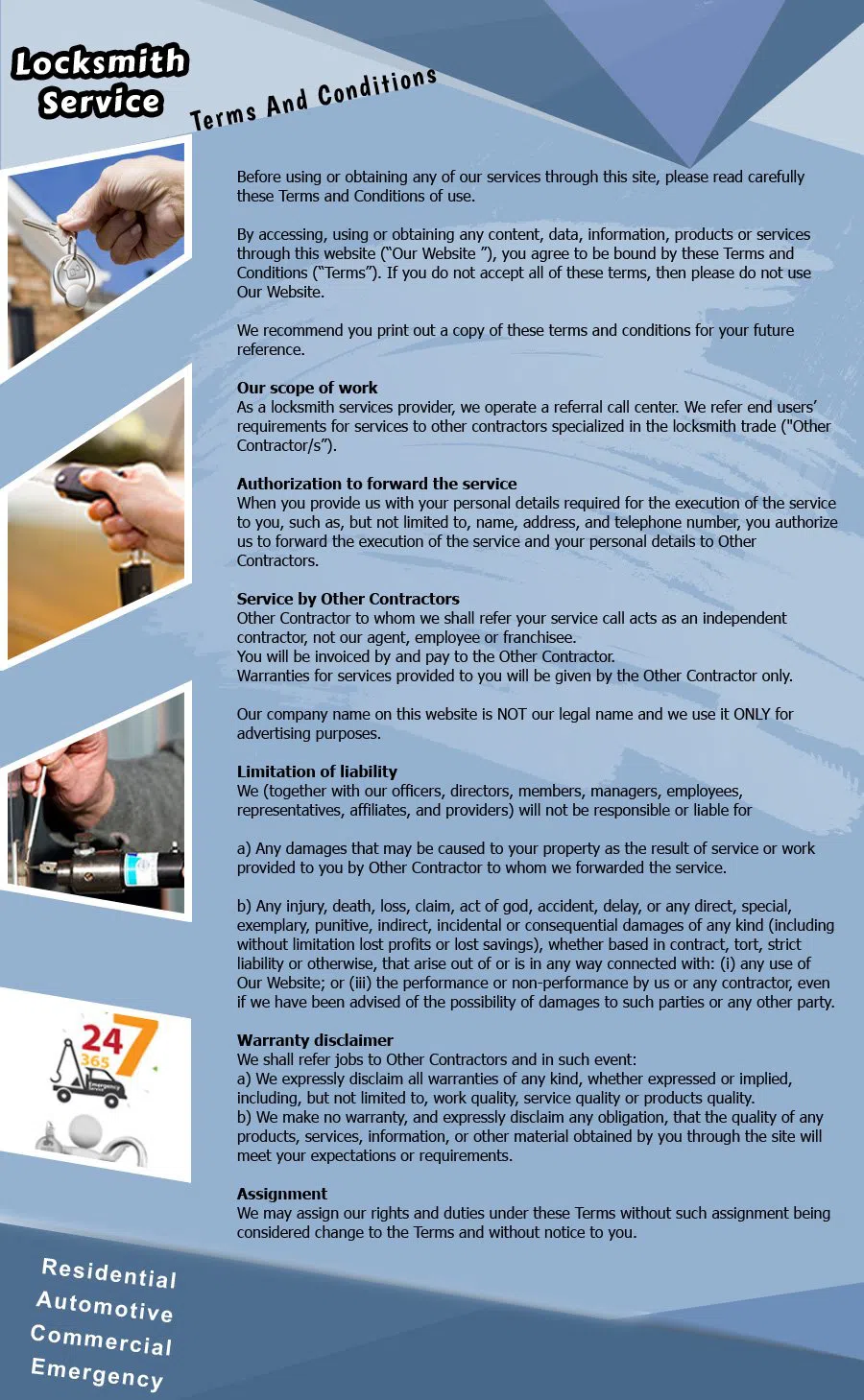 Dania Beach Locksmith Store Dania Beach, FL 954-283-1775 - TermsAndCondition-12